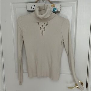 Thor Cream Cowl Neck Sweater